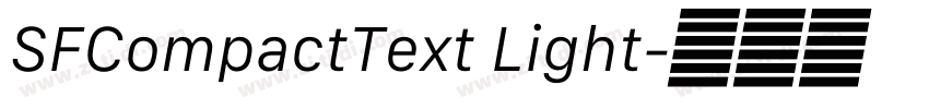 SFCompactText Light字体转换 SFCompactText Light字体转换